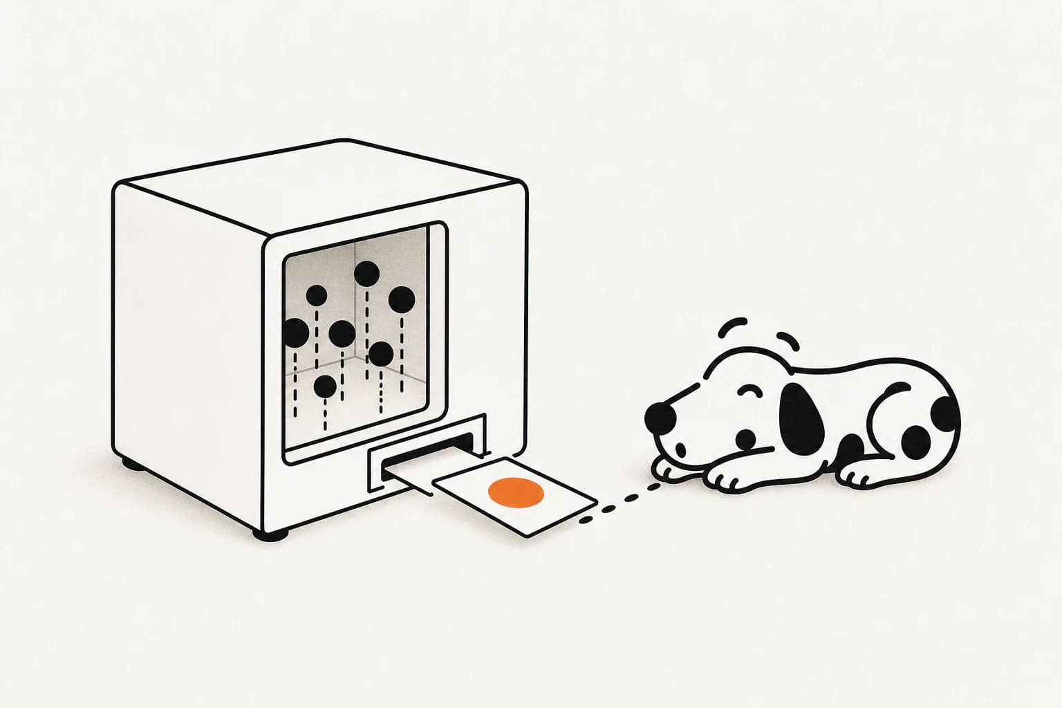 A small protected archive translating private signals into a simple note